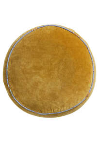 Castilo Round Velvet Cushion - Ginger