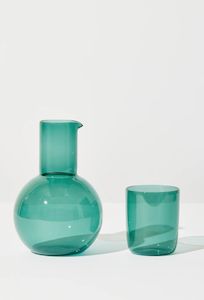 Belly Carafe + Cup Set - Teal