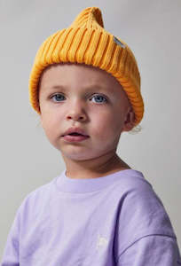 Cotton Knit Beanie - Marigold