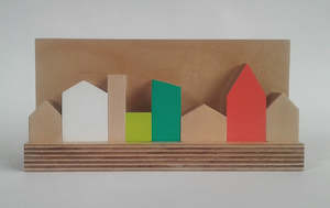 Zero Waste Multi Coloured Skyline in Plywood