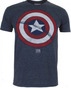 Captain America Shield T-Shirt - Mens (Large)