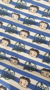 Clothing: Fabric - Betty Boop Blue Stripe 1.8m