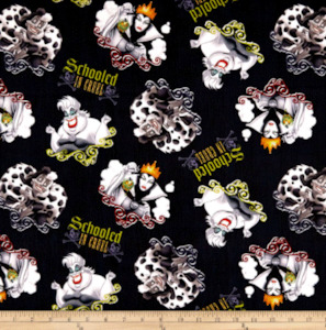 Clothing: SALE Fabric - Disney Schooled in Cruel