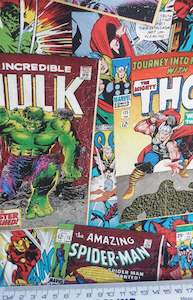 Clothing: SALE Fabric - Marvel Comic Covers