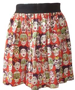 Frida Kahlo Art Vintage Skater Skirt (Medium)