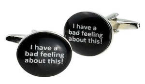 Clothing: Star Wars Cufflinks - I Have a Bad Feeling About This