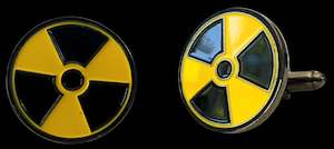 Clothing: Radioactive Hazard Symbol Cufflinks