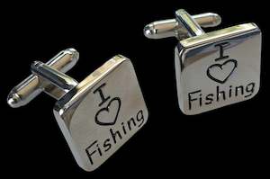 Clothing: I Love Fishing Cufflinks