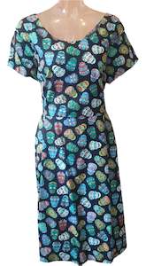 Black Sugar Skull Heads Audrey Dress - Planet Retro Original (2XL & 3XL)