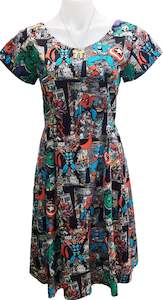 Marvel Comic Covers Audrey Dress - Planet Retro Original (XS)