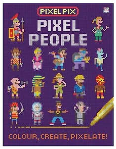 Pixel People Colouring Book