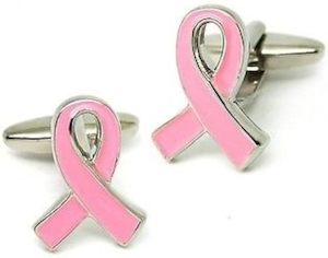 Pink Ribbon Breast Cancer Awareness Cufflinks