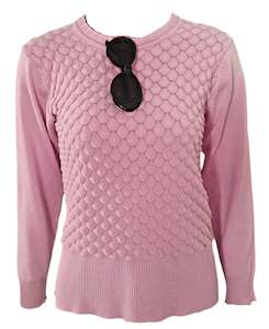 Clothing: Baby Pink Knit Sweater (Small)