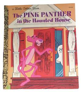 Vintage Little Golden Book - Pink Panther in the Haunted House (1975)