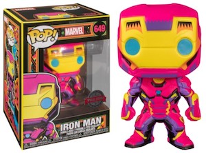 Clothing: Pop Vinyl - Iron Man Black Light #649