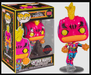 Pop Vinyl - Captain Marvel Black Light #908