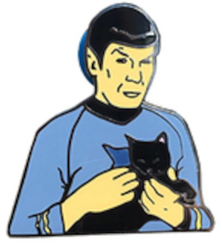 Clothing: Star Trek Spock with Cat Enamel Pin / Brooch