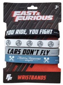 Clothing: Fast & Furious Rubber Wristbands