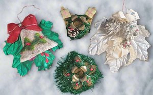 1960s Vintage Christmas Ornaments - Set of 4