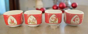 Clothing: Vintage West German Set of 4 Christmas Candle Holders