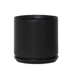 Black Oslo Planter, 18cm