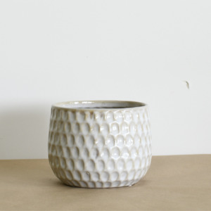 15cm Dimple Gloss Ceramic Pot