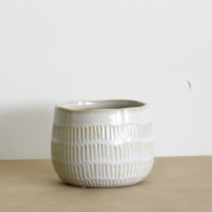 15cm Line Gloss Ceramic Pot