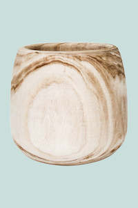 Natural Curve Wood Planter Range - 2 Sizes - Fits Medium Plants