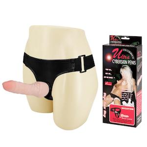 Wearable Cyberskin Dildo Realistic Strap-on Penis