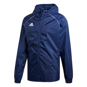 Adidas Jackets: Adidas Core Rain Jacket - Adult - Dark Blue / White