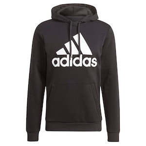 Adidas Fleece Full Logo Hoodie - Adult - Black / White