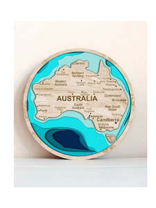 Sales agent for manufacturer: Layered Painted Australian Map