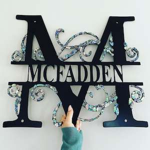 Personalised Letter Monogram (w Paua)