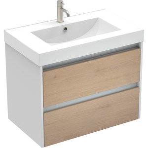 St Michel Flo 50 900mm Wall-Hung Vanity with RH Basin White Satin