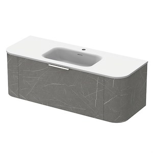 Wholesale trade: Athena Serifos Swift 1200mm Single Drawer Wall-Hung Vanity Bernini Marble