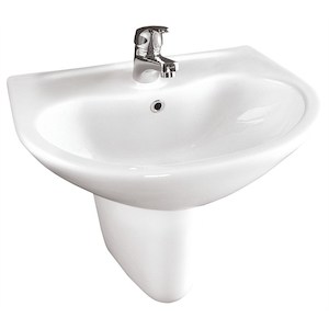 Toto Sintra 500mm Wall Basin and Semi-Pedestal