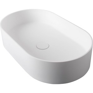 LeVivi Capri Ellipse Solid Surface Basin White