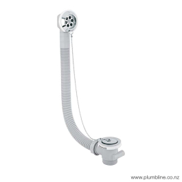 McKinley Concealed Bath Waste & Overflow, Plug & Chain Chrome