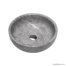 Marmo 400 Round Vessel Basin Tundra Grey