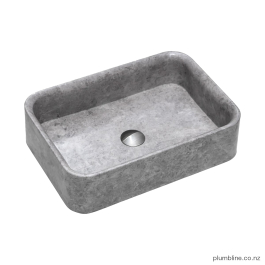 Marmo 500 Rectangle Vessel Basin Tundra Grey