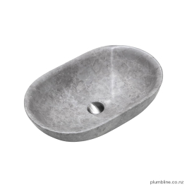 Marmo 550 Oval Vessel Basin Tundra Grey