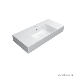 Kube X 100 Centre Basin White Plumbline NZ