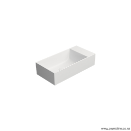 Bathroom and toilet fitting: Kube X 50x25 Basin Matt White Plumbline NZ