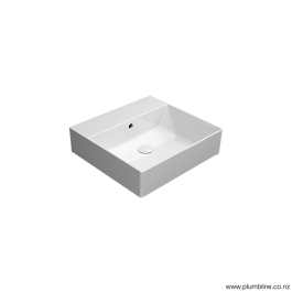 Bathroom and toilet fitting: Kube X 50x47 Basin White Plumbline NZ