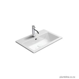 Kube X 58 Inset Basin White Plumbline NZ