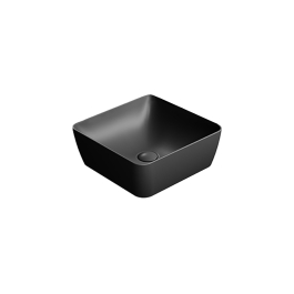 Pura 38 Square Vessel Basin Matt Black