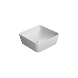 Pura 38 Square Vessel Basin Matt White