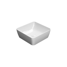 Pura 38 Square Vessel Basin White