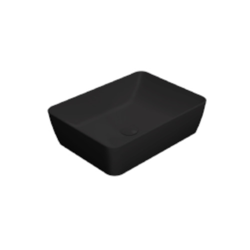 Pura 50 Rectangle Vessel Basin Matt Black