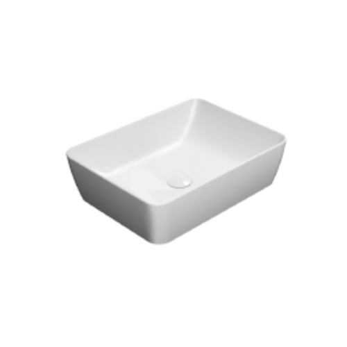 Pura 50 Rectangle Vessel Basin Matt White